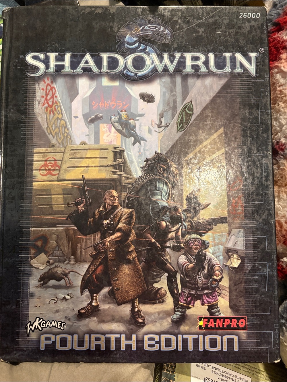 Shadowrun Fourth Edition Hardcover Rulebook - Black & Gray Cover